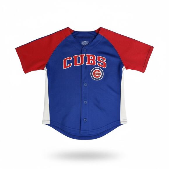 Genuine Merchandise Cubs Boys Baseball Jersey 4T Chicago Sports Shirt Red Blue - Picture 10 of 10